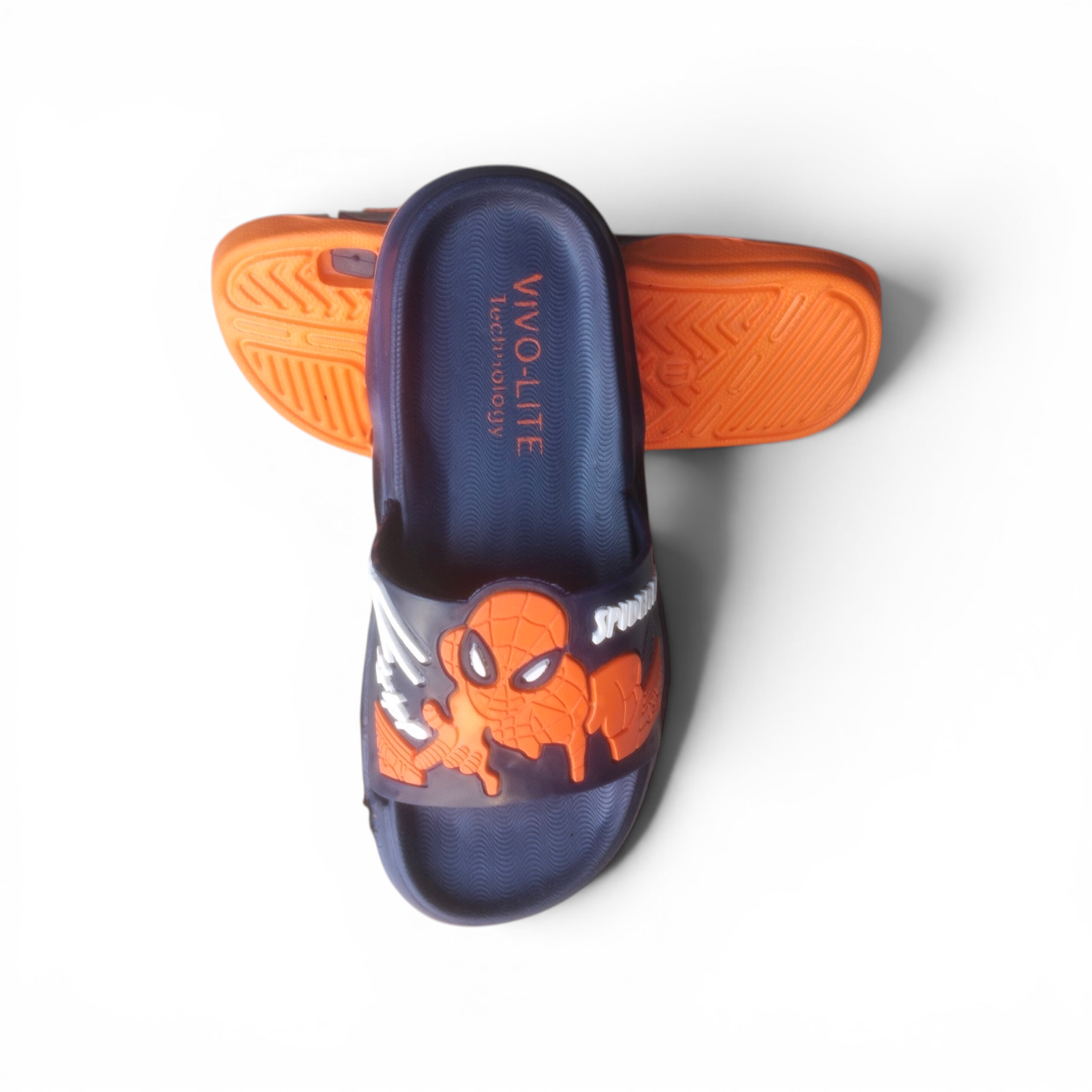 Spider man kid's blue slippers